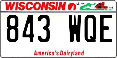 WI license plate 843WQE