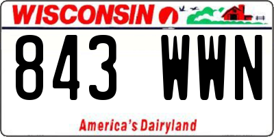 WI license plate 843WWN