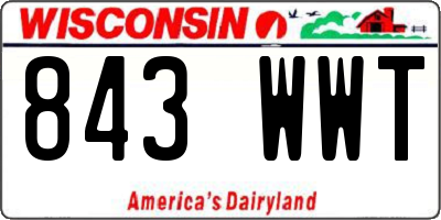 WI license plate 843WWT
