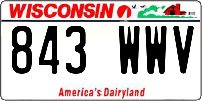 WI license plate 843WWV