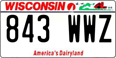 WI license plate 843WWZ
