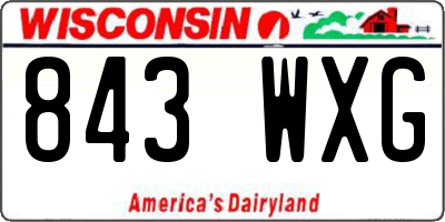 WI license plate 843WXG