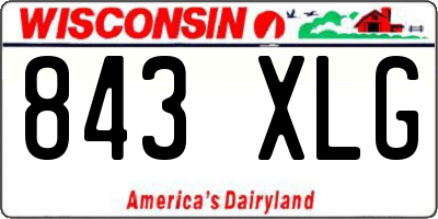 WI license plate 843XLG