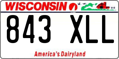 WI license plate 843XLL
