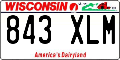 WI license plate 843XLM