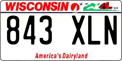 WI license plate 843XLN