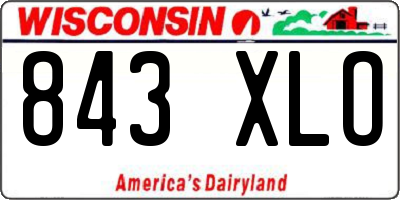 WI license plate 843XLO
