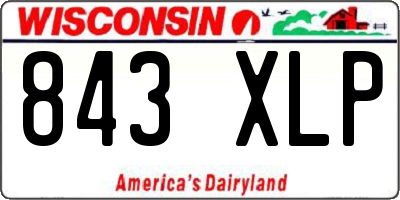 WI license plate 843XLP