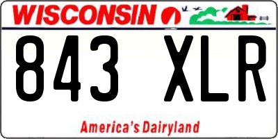 WI license plate 843XLR