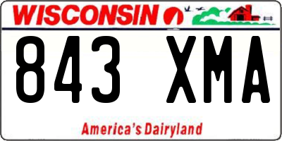 WI license plate 843XMA