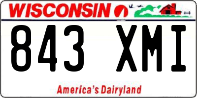 WI license plate 843XMI