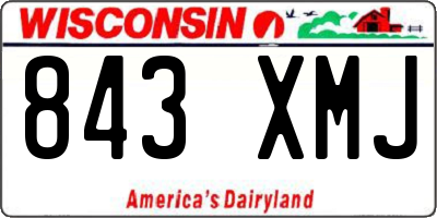 WI license plate 843XMJ