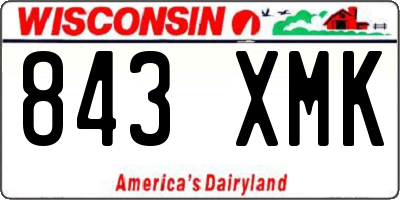 WI license plate 843XMK