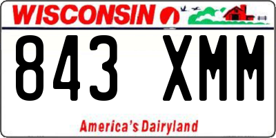 WI license plate 843XMM