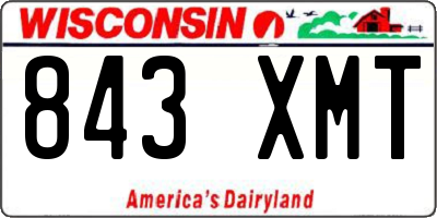 WI license plate 843XMT