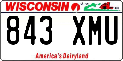 WI license plate 843XMU