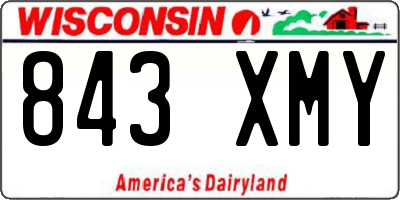 WI license plate 843XMY