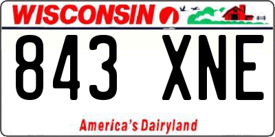 WI license plate 843XNE