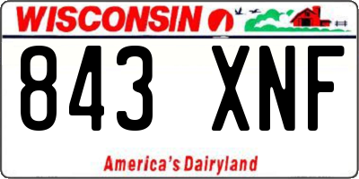 WI license plate 843XNF