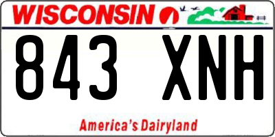 WI license plate 843XNH