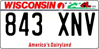 WI license plate 843XNV