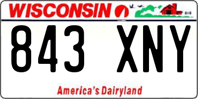 WI license plate 843XNY