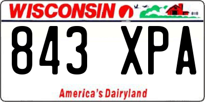 WI license plate 843XPA