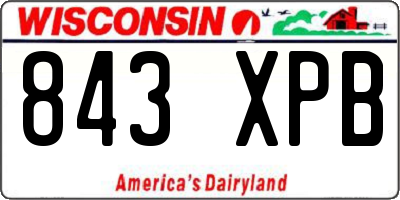 WI license plate 843XPB