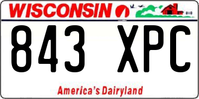 WI license plate 843XPC