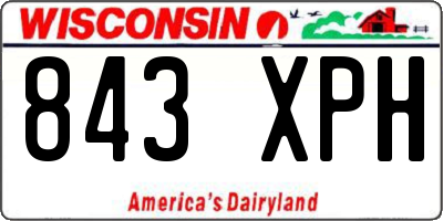 WI license plate 843XPH