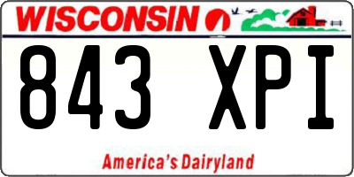 WI license plate 843XPI