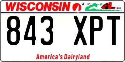 WI license plate 843XPT
