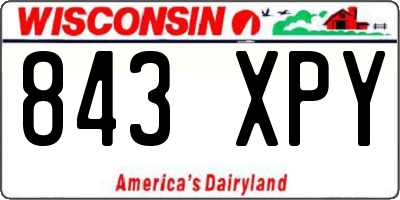 WI license plate 843XPY