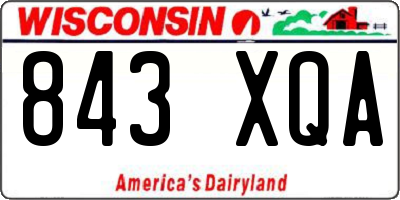 WI license plate 843XQA