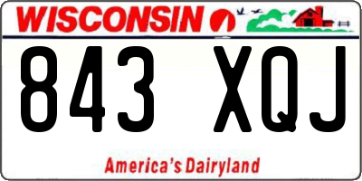 WI license plate 843XQJ