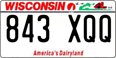 WI license plate 843XQQ