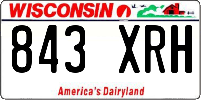 WI license plate 843XRH
