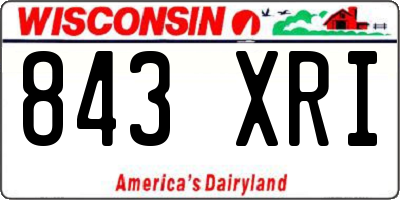 WI license plate 843XRI