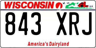 WI license plate 843XRJ