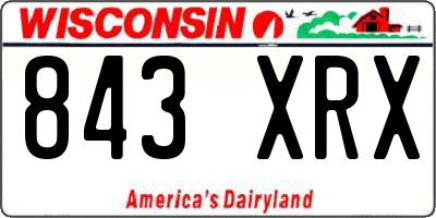 WI license plate 843XRX