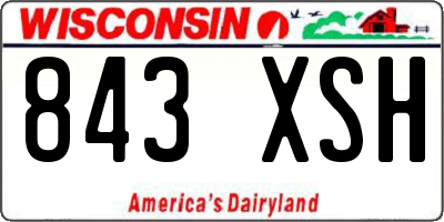 WI license plate 843XSH