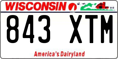 WI license plate 843XTM