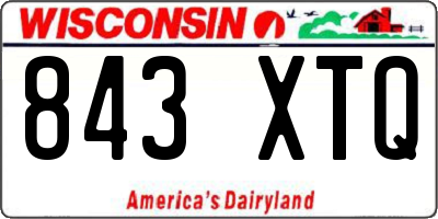 WI license plate 843XTQ