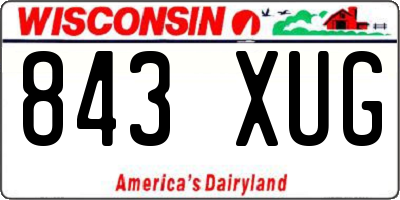 WI license plate 843XUG