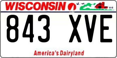 WI license plate 843XVE