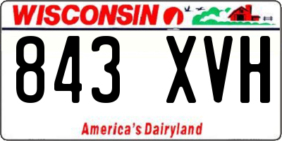 WI license plate 843XVH