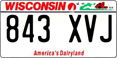 WI license plate 843XVJ