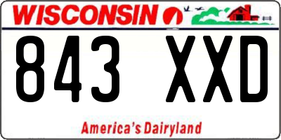 WI license plate 843XXD