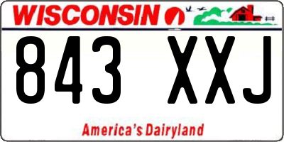 WI license plate 843XXJ