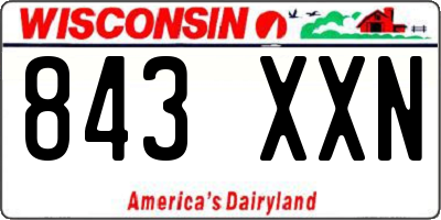 WI license plate 843XXN